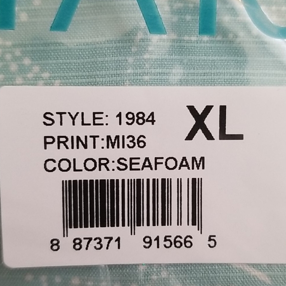 Tori Richard XL Seafoam Camp Shirt - Picture 2 of 2